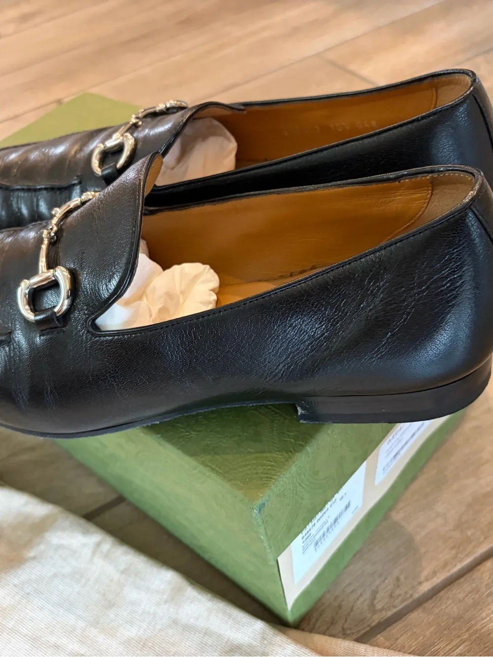 Gucci Horsebit loafers in black leather silver toned hardware Men’s 11.5 US